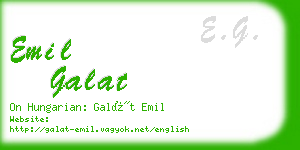 emil galat business card